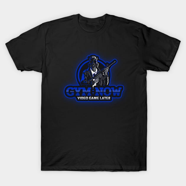 Gym Now Video Game Later T-Shirt by poc98